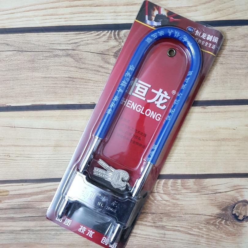 khóa chữ u dài 34cm khóa cửa kính cường lực,xe máy,xe đạp
