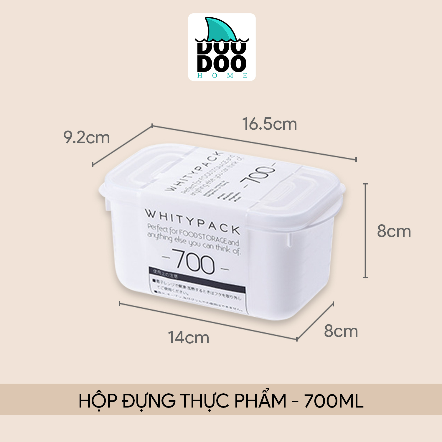 Hộp nhựa đựng thực phẩm tủ lạnh 700ml Yamada Khay trữ đông chia đồ ăn dặm - DooDooHome
