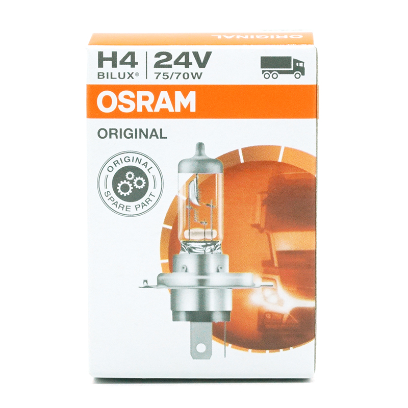 Bóng đèn osram Đức cho ô tô, đèn osram H4 24v 75/70W pha cos cho ô tô, Made in Germany