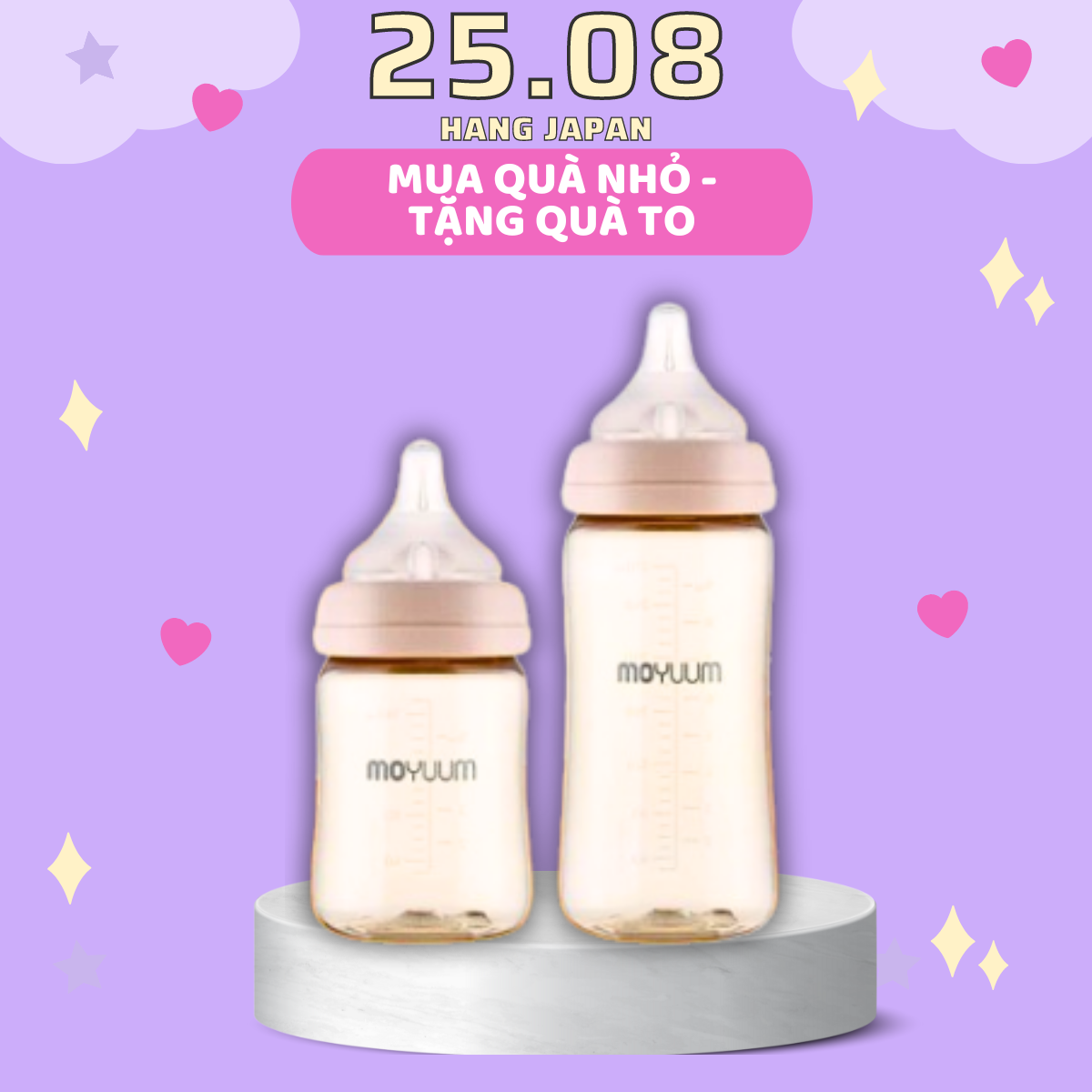 Bình sữa cho bé Moyuum -  Núm ti Moyuum -  Hàn Quốc 170ml / 270ML