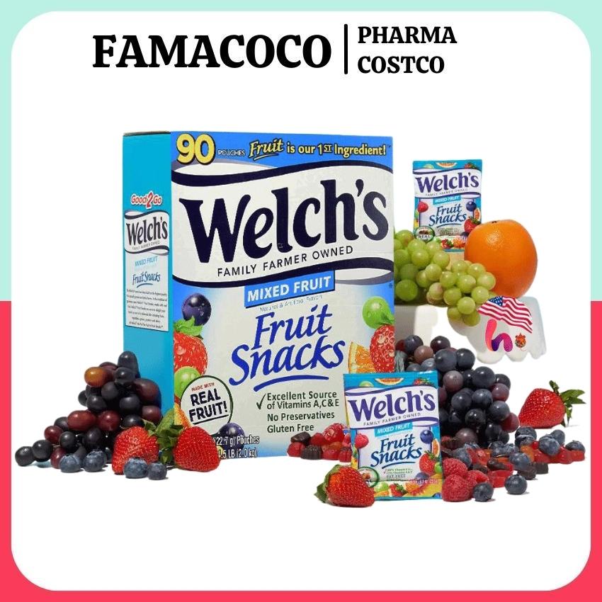 Kẹo Trái Cây - Kẹo Dẻo Welch's Fruit Snacks - Đồ Ăn Vặt Cho Trẻ Em Bán Lẻ 5 gói - 10 gói Hàng Mỹ FAMACOCO