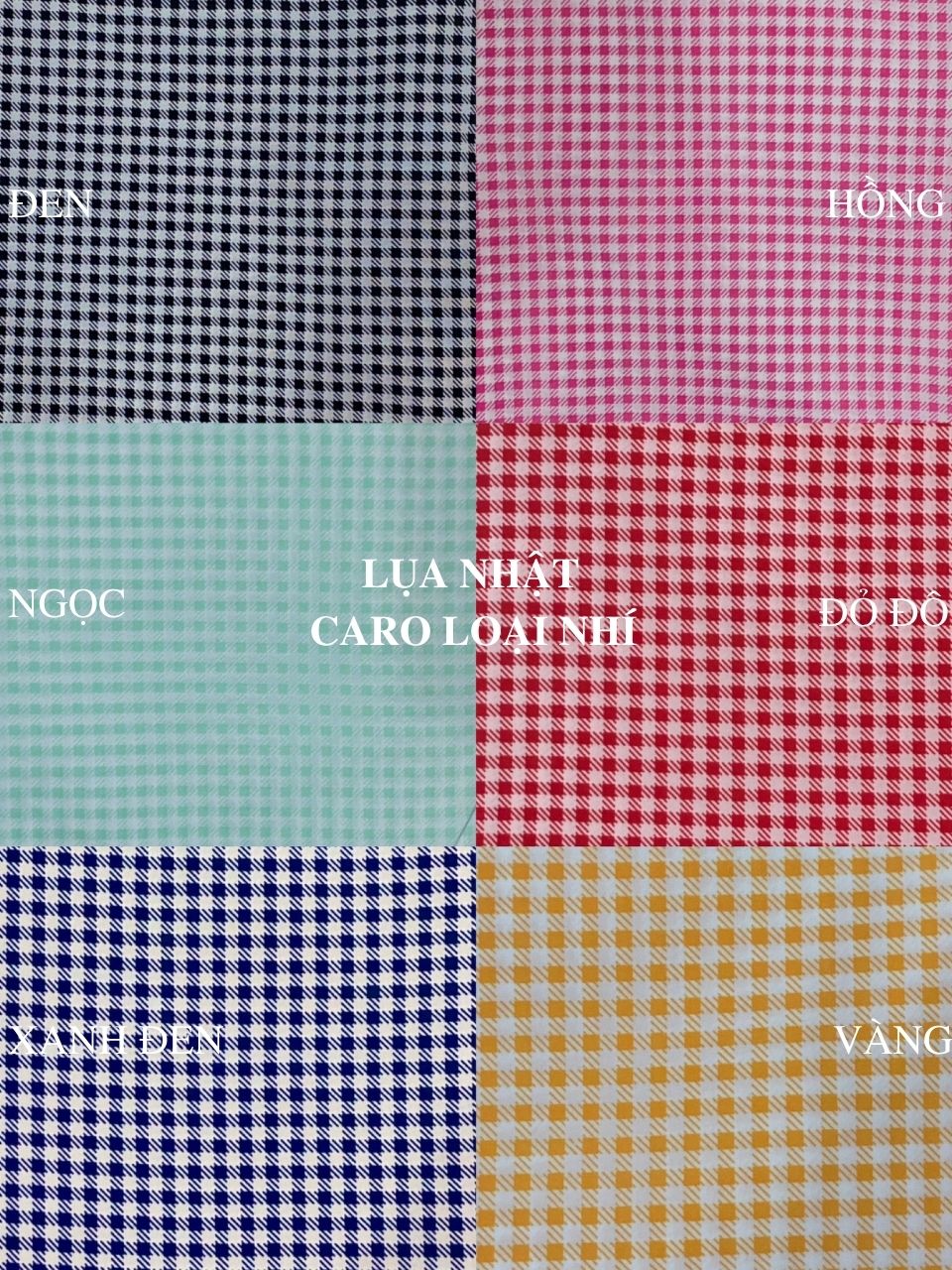 VẢI LỤA CARO [NHÍ]  - DÒNG VẢI THÔNG DỤNG - 1 MÉT X 1M5