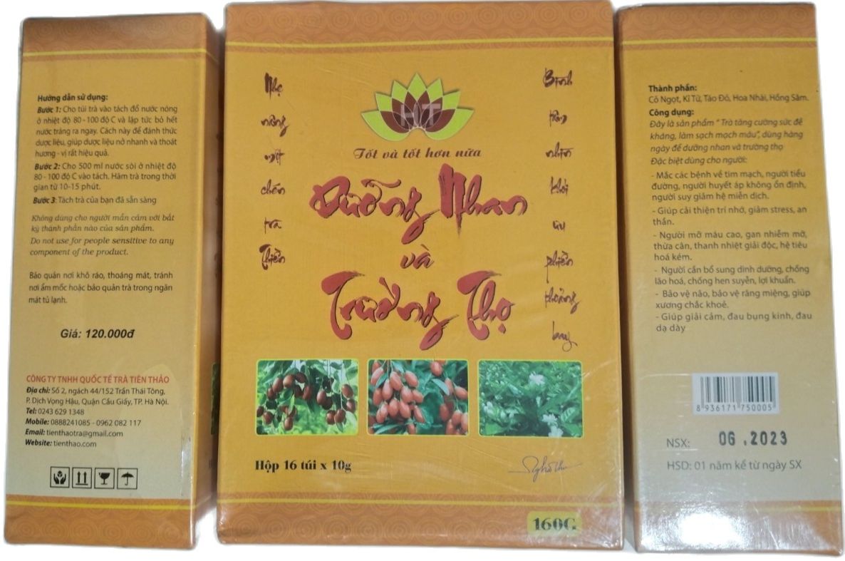 Sản phẩm trà dưỡng nhân và trường thọ đổi mẫu mới