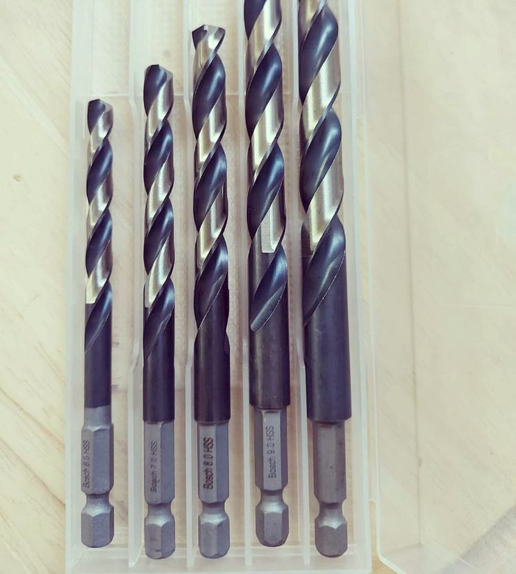 Bộ 5 Mũi Khoan INOX,  Sắt Chuôi lục giác