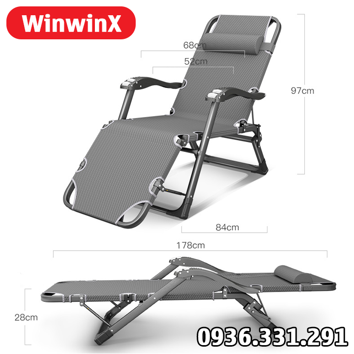 Ghế xếp có lăn tay massage kiêm giường ngủ trưa gấp gọn Tặng nệm cao cấp.