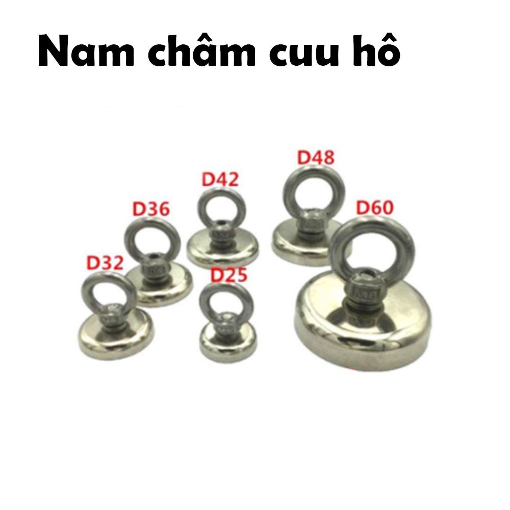 Nam châm cứu hộ D25mm Hút Đồ Rơi Dưới Sàn