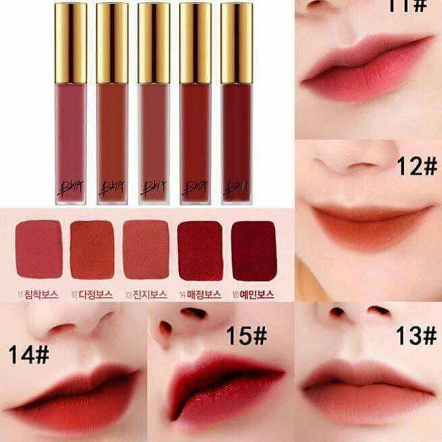 Son kem lì Bbia Last Velvet Lip Tint Hàn Quốc 5ml màu số 12