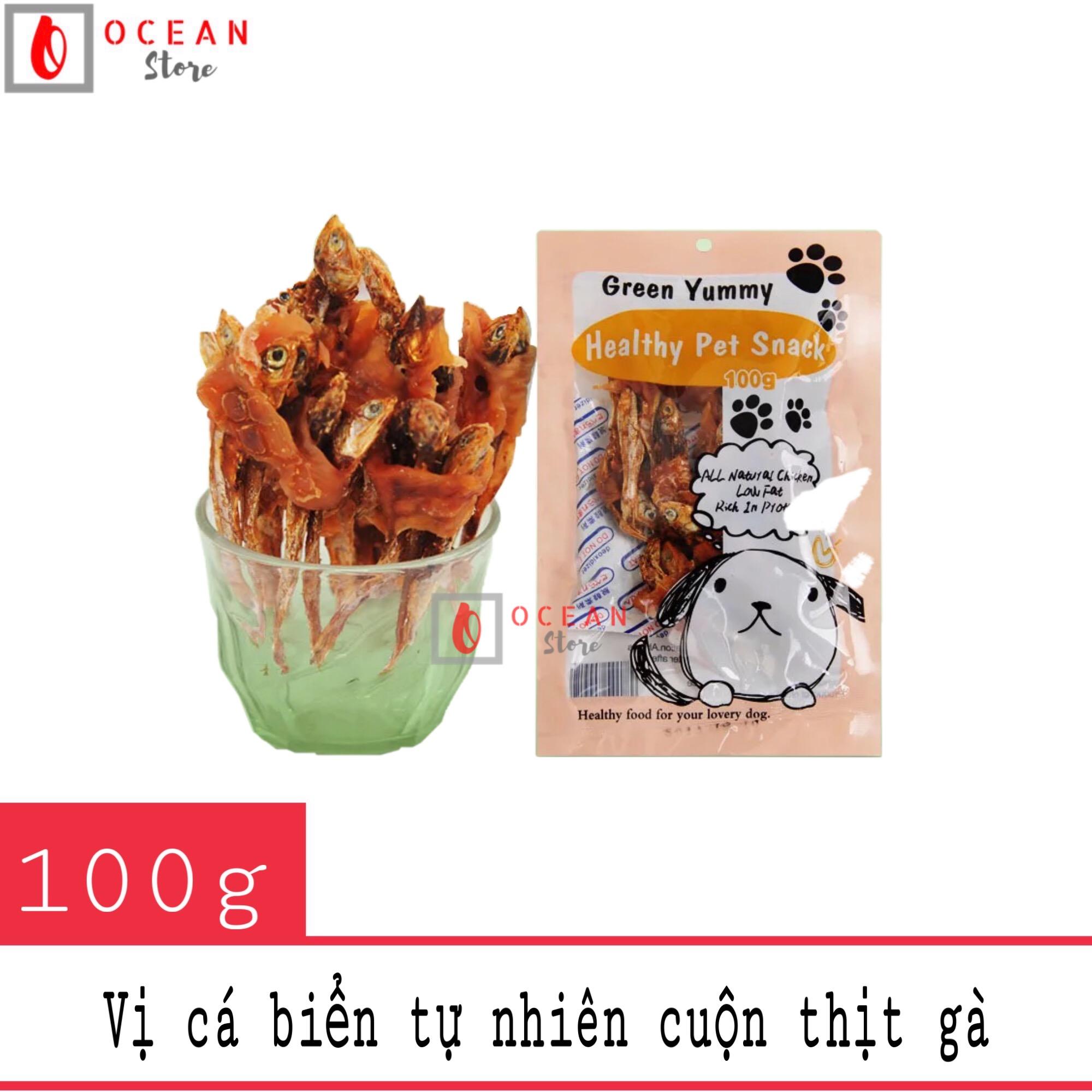 Bánh thưởng vị cá biển tự nhiên cuộn thịt gà - Snack 07