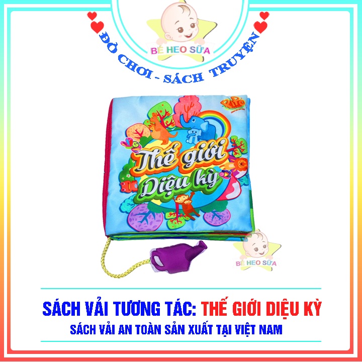 Sách vải thế giới diệu kỳ - sách vải pipo sản xuất tại Việt Nam an toàn cho bé