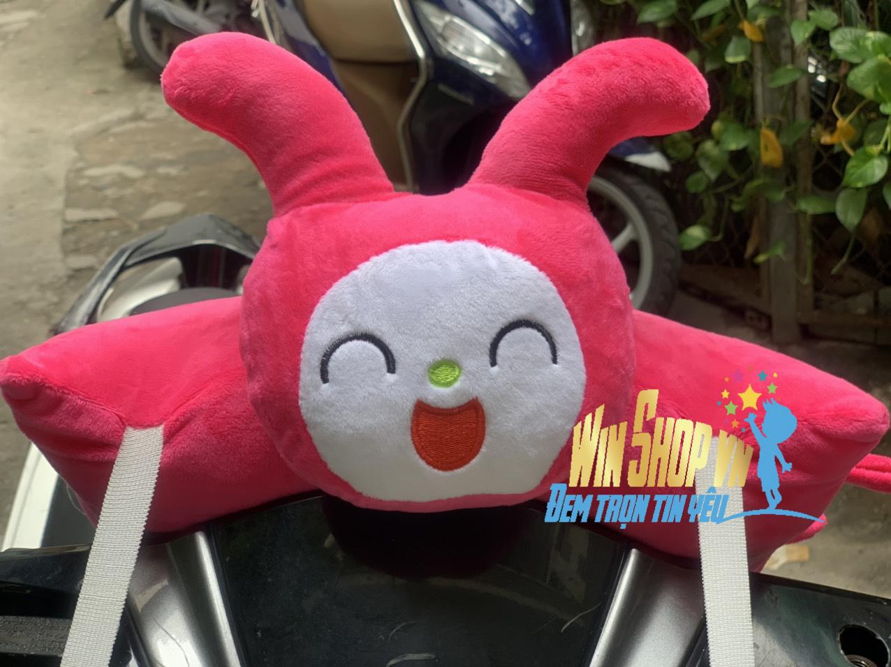 [HCM]Gối đi xe máy 1 đầu cho bé - Thỏ hồng