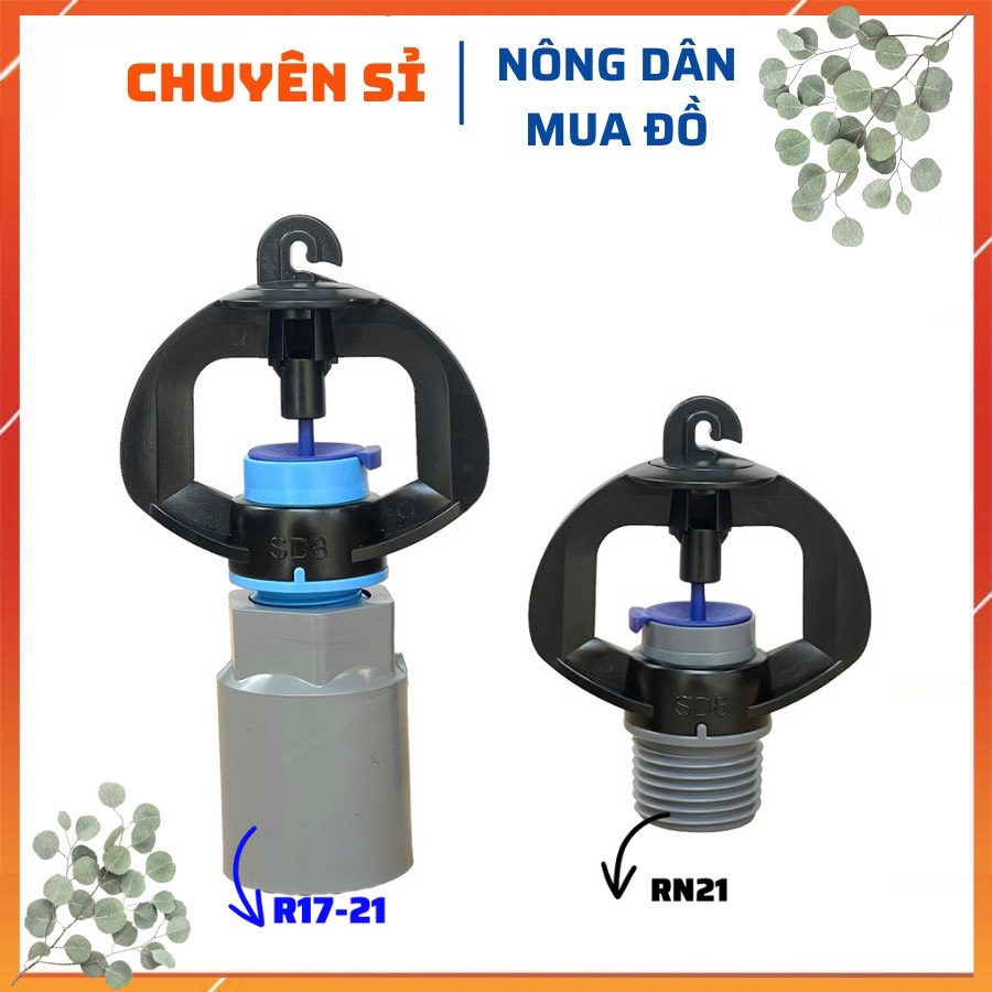 10 Béc tưới cây, tưới rau SD8 giá rẻ đầu phun chống côn trùng xâm nhập