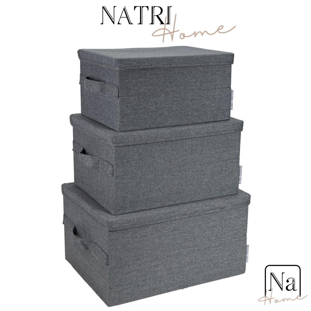 [FREESHIP] Hộp Vải Đựng Quần Áo Có Nắp (Size S, M, L) - Xuất Thụy Điển - Vải Oxford 600D - Natri Shop