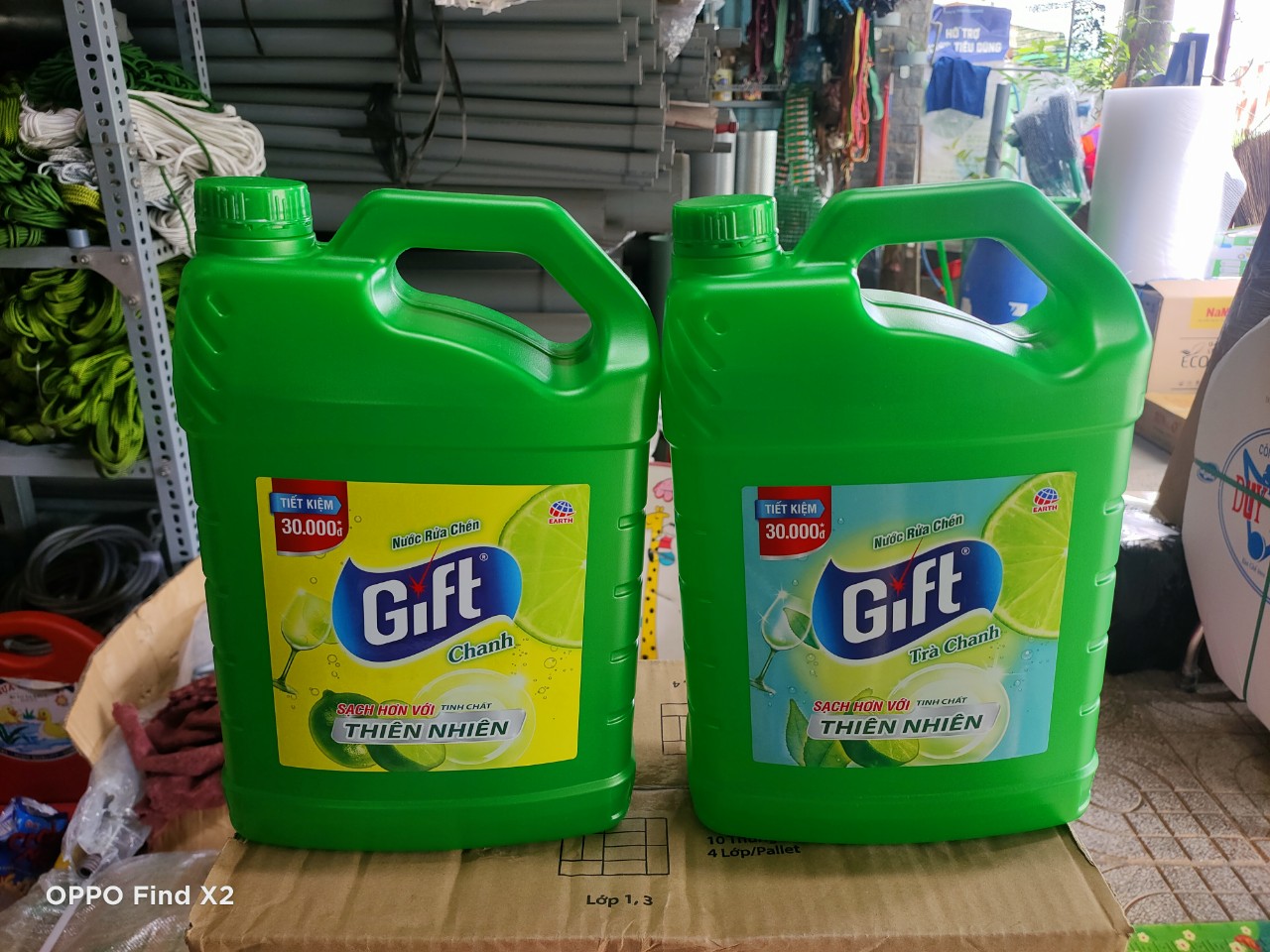 Nước rửa chén Gift hương Trà Chanh và hương Chanh can 3.8L
