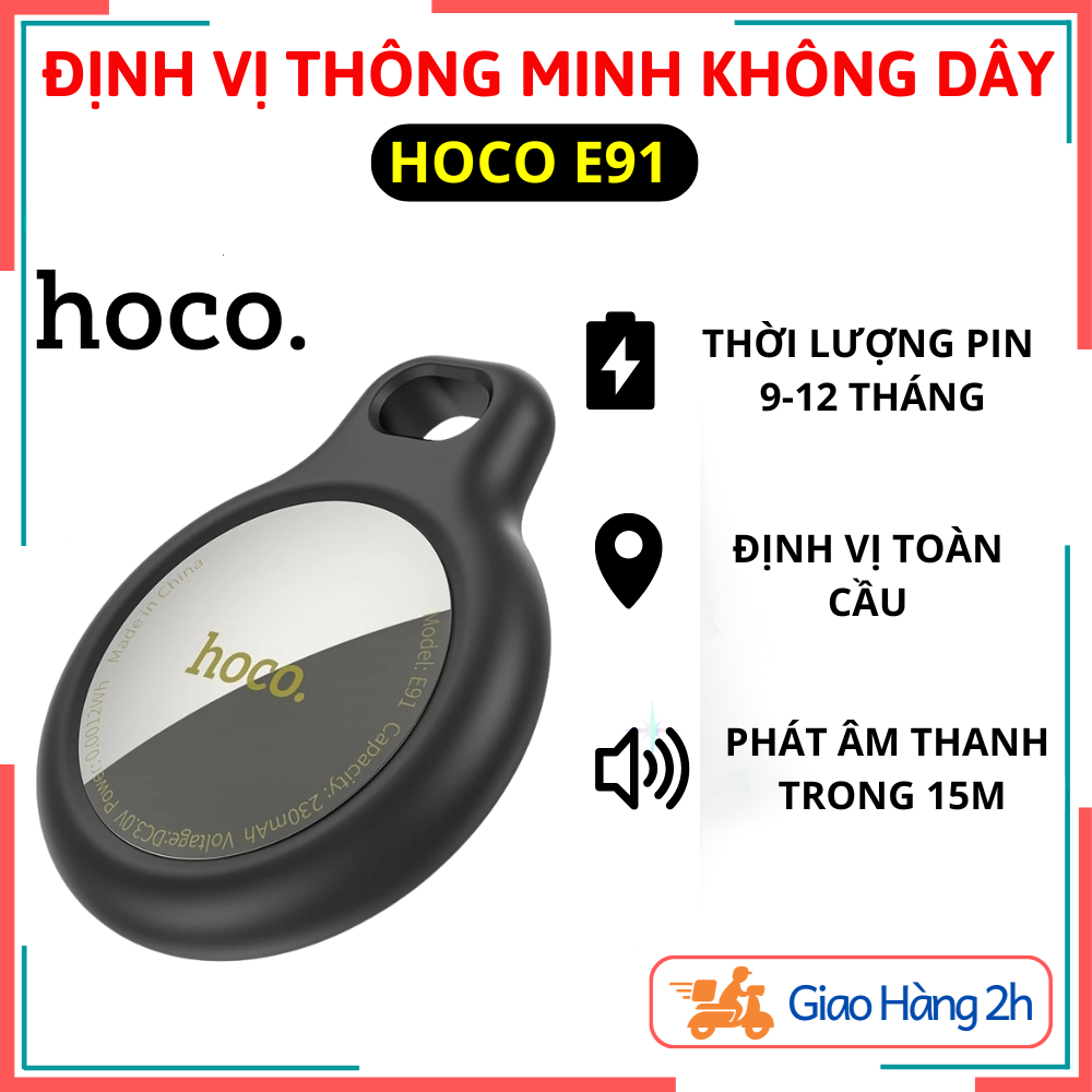  Thiết Bị Định Vị GPS Hoco E91 - Theo Dõi Trẻ Em Ô Tô Xe Máy Thú Cưng Tránh Thất Lạc 