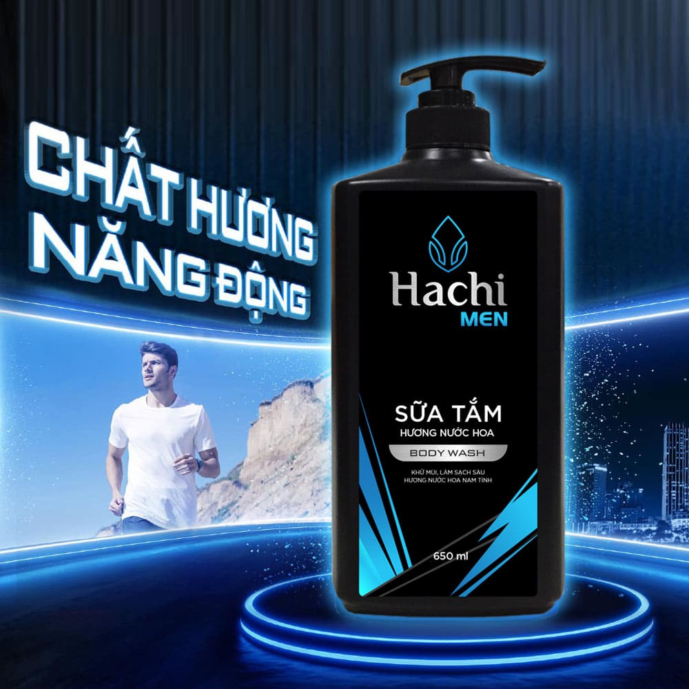 Sữa tắm hachi-men hương nước hoa cao cấp 650g/chai . tặng 1 dầu gội 100 ml