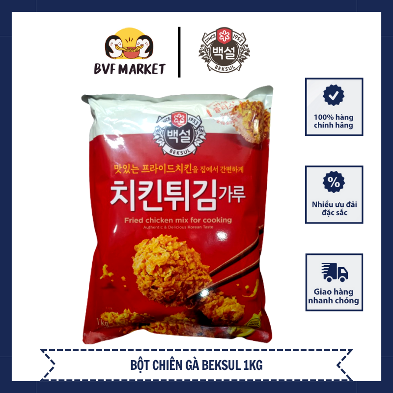 -hot-bột chiên gà rán kfc beksul hàn quốc gói 1kg - bột chiên gà có gia vị sẵn tiện dụng - tiết kiệm