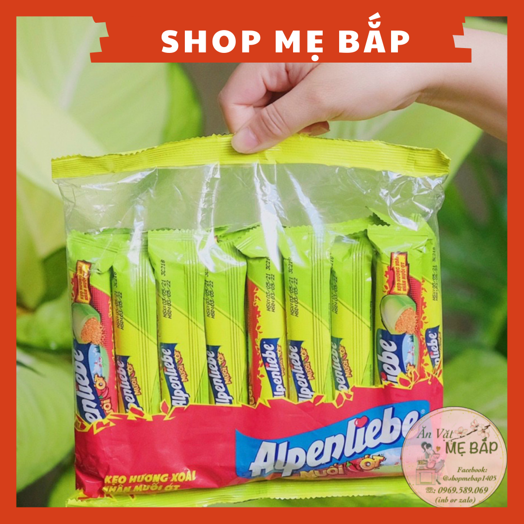 Túi 16 thỏi kẹo xoài muối ớt alpenlibe - vị ngon khó cưỡng - shop mẹ bắp