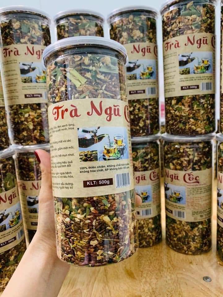 Trà Ngũ Cốc Thanh Nhiệt Giải Độc, Hỗ Trợ Giảm Cân Hộp 500g