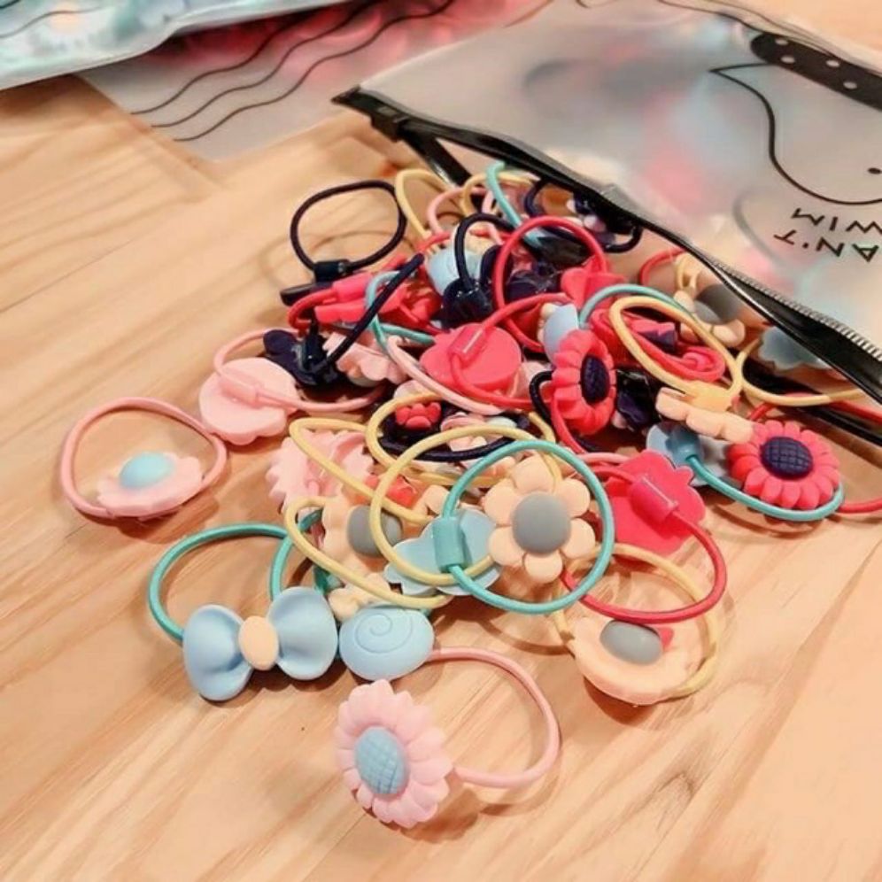 Gói 20 dây buộc tóc cho bé siêu yêu