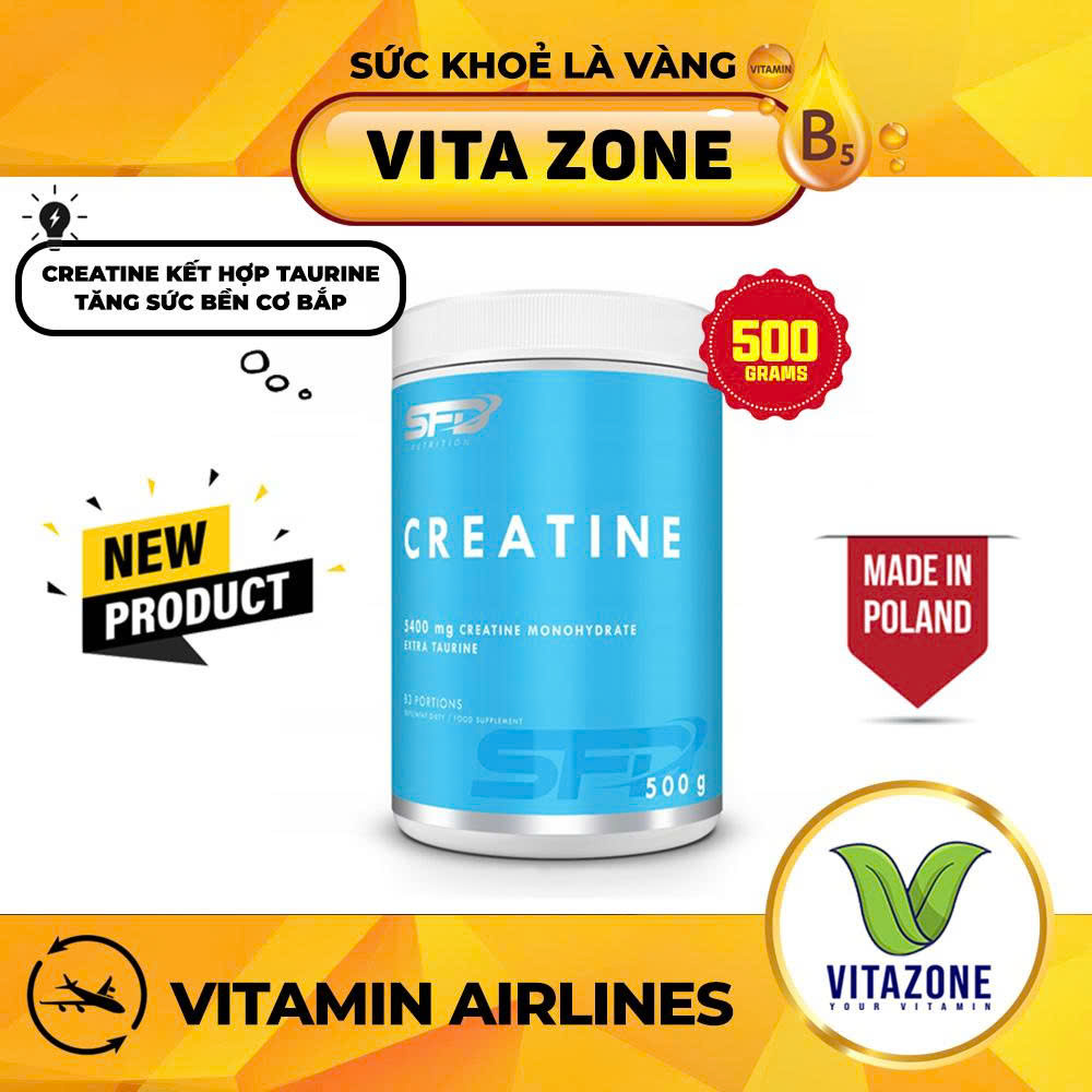 SFD Creatine Monohydrate 500g - Hỗ Trợ Tăng Cơ Bắp