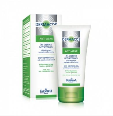 Sữa Rửa Mặt Farmona Dermacos Anti Acne Deep Cleansing Gel Sạch Sâu Ngừa Mụn, Cho Da Dầu Mụn 150ml