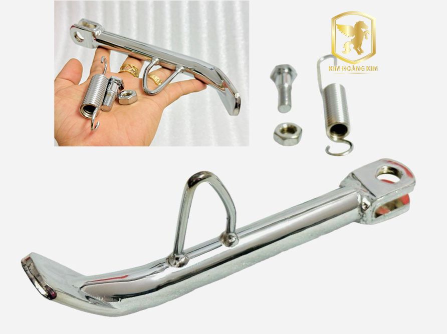 Chân Chống inox XIKEN kèm lò xo và ốc gắn xe máy Sirius Wave Dream Exciter Winner Airblade....