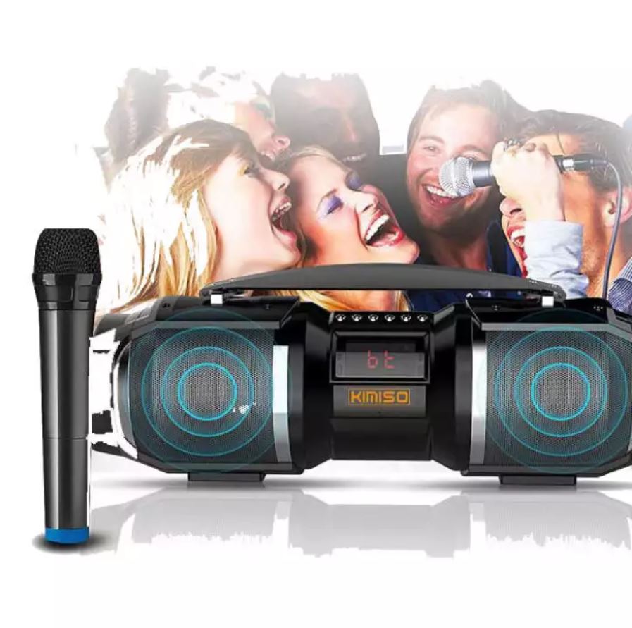 Loa Bluetooth Karaoke Xách Tay Kimiso - T1S Tặng Kèm 1 Micro Không Dây Âm