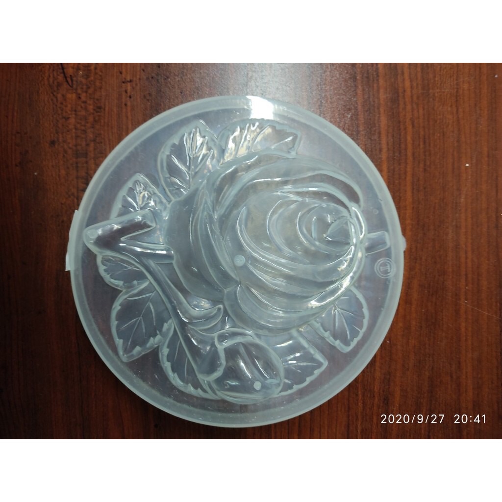 [HCM]Khuôn rau câu 3d 19cm  hình hoa Hồng nhựa