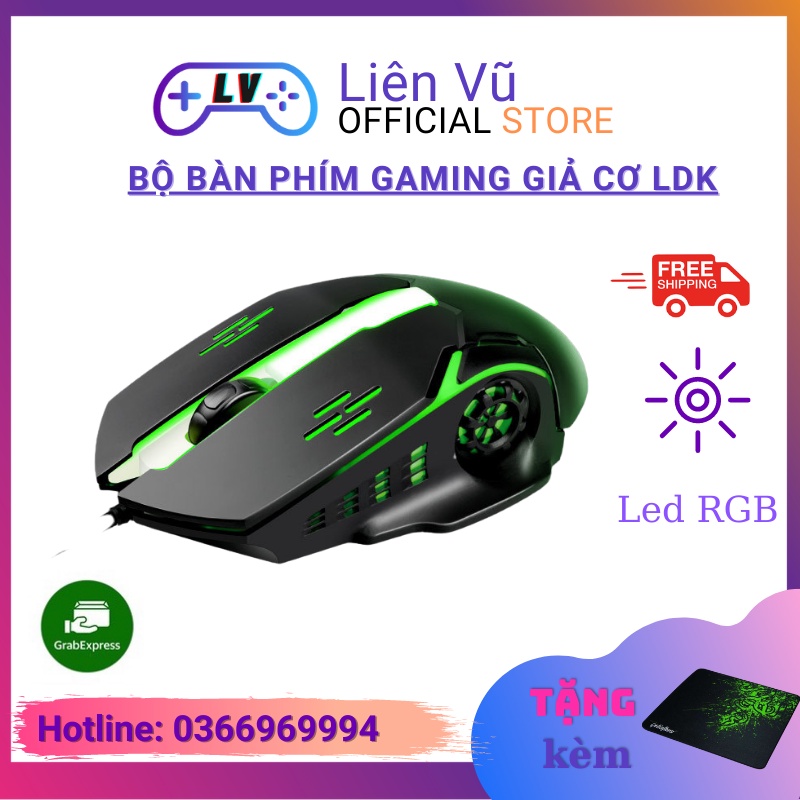 Chuột gaming máy tính có dây game thủ LDK G5 3200DPI Chế độ LED 7 màu 6 nút bấm Hàng Chính Hãng
