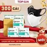 Khẩu trang 5D cải tiến TopGia an toàn, thoáng khí, ngăn bụi mịn, 3 lớp vải không dệt cao cấp