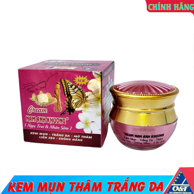 Kem mụn thâm mờ sẹo trắng da giữ ẩm chống nắng se khít lỗ chân lông Nhân Sâm