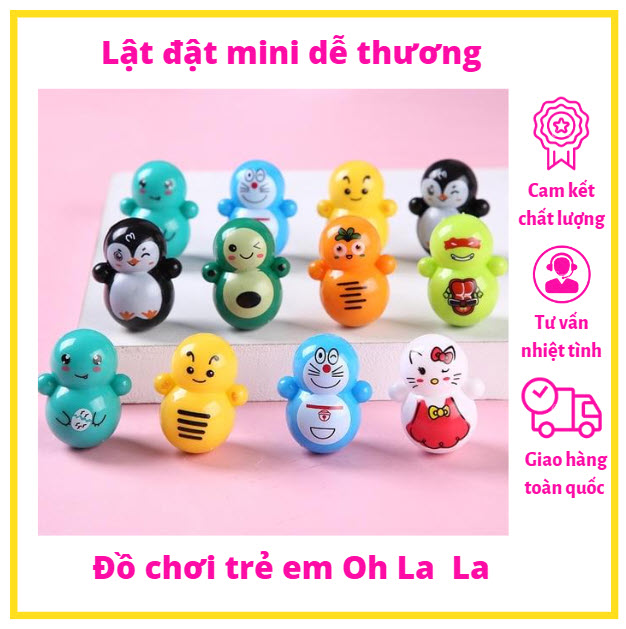 Combo 50, 20, 10 đồ chơi lật đật mini Doraemon, Pikachu và nhiều mẫu hot trend dễ thương cho bé