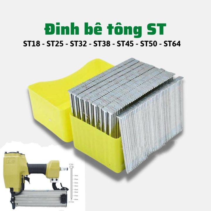 Đinh Bắn Bê Tông ST18, ST25, ST32, ST38, ST45, ST50 - Đinh đóng tường dùng cho máy bắn đinh