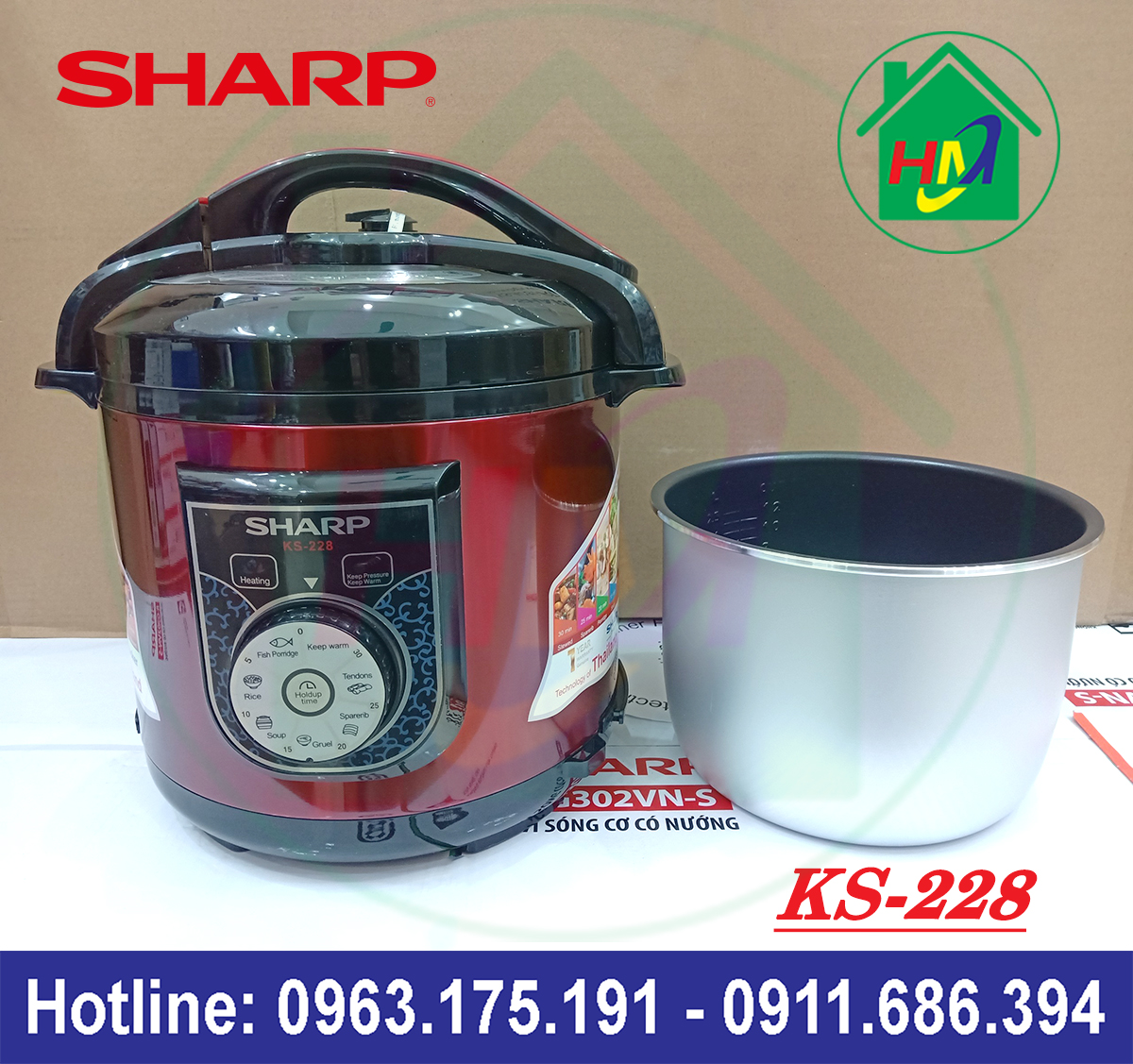 Nồi áp suất đa năng sharp ks-228 dung tích 6l