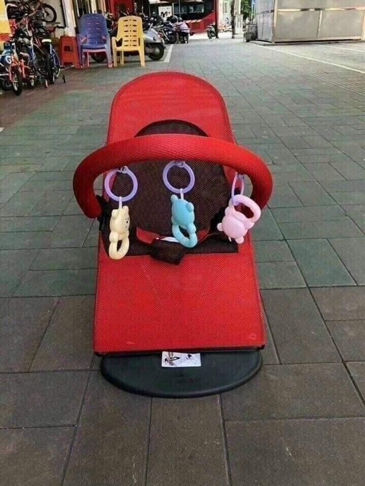 Ghế nhún Ghế rung cho bé chất đẹp mẫu mới có gối và thanh đồ chơi- Xả kho giá tốt