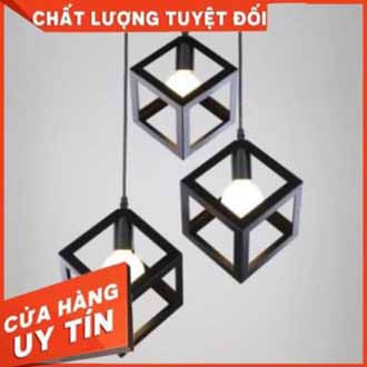 Đèn thả sắt sơn tĩnh điện Hình Vuông
