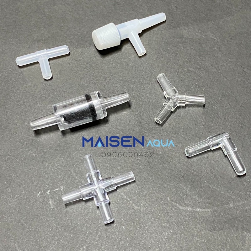 Van oxi, van khóa, van một chiều van mica trong, van chia, điều chỉnh lưu lượng khí oxy hồ cá tép thủy sinh