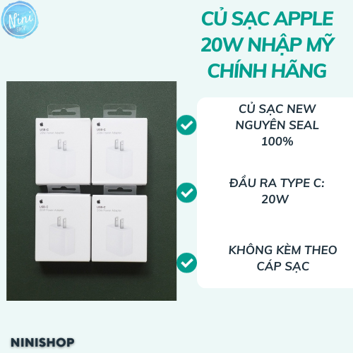 Cốc sạc 20w hàng táo cam kết 100% hàng chuẩn nhập mỹ