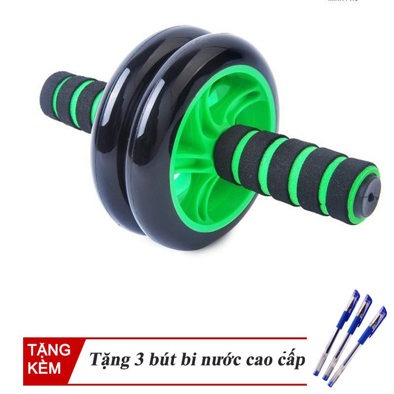Con lăn tập bụng Gym Roller kèm thảm Giá Tốt 360 + Tặng bộ 3 bút bi nước cao cấp