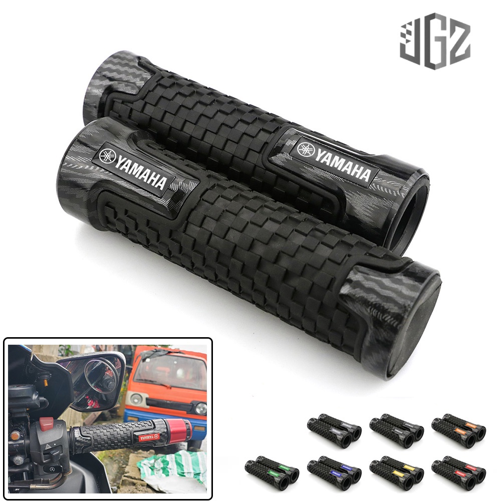 Hand grip motorcycle ruber gel handlebar grips carbon fiber pattern handle bar grip for yamaha nvx aerox155 lc150 y15zr