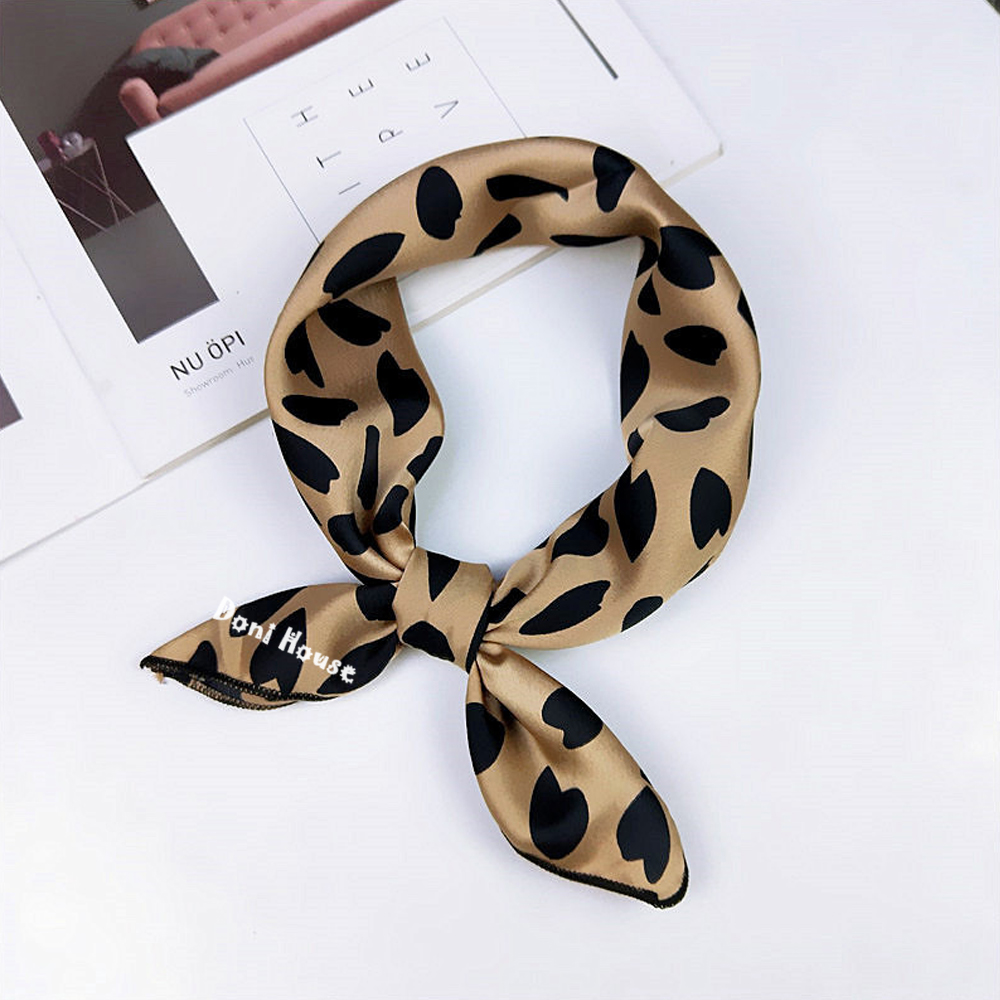 [50Cmx50Cm] Square Silk Scarf Turban Bandana 50X50 Neck Scarf Hair Tie Bow Wrap Handbag - Doni House - 8