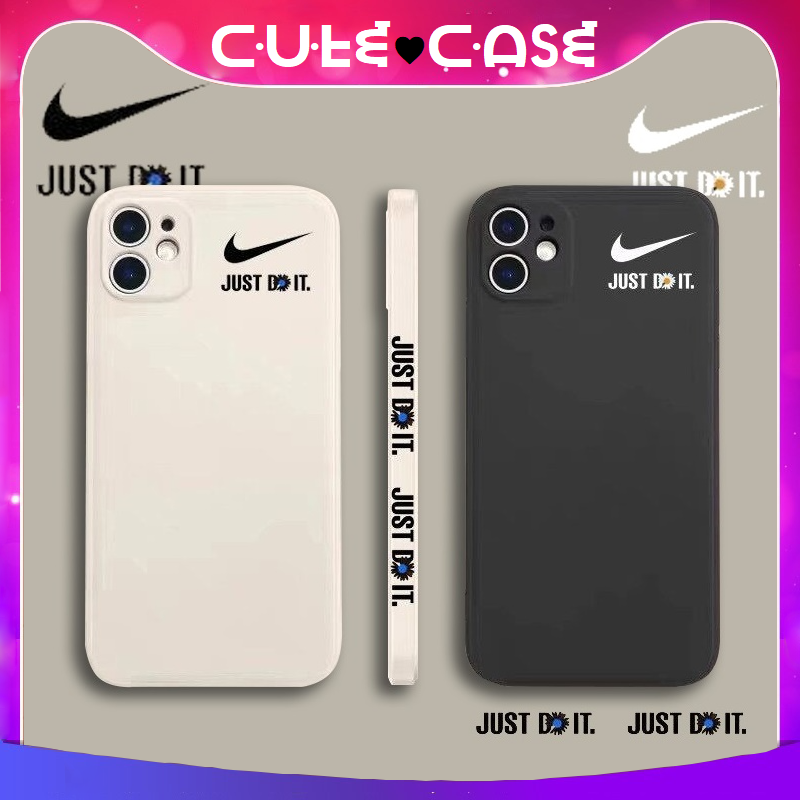 Ốp lưng iphone hình N-i-k-e lót nỉ cạnh vuông 12/12pro/12 promax/11/11promax/Xsmax/x/xs/7plus/8plus