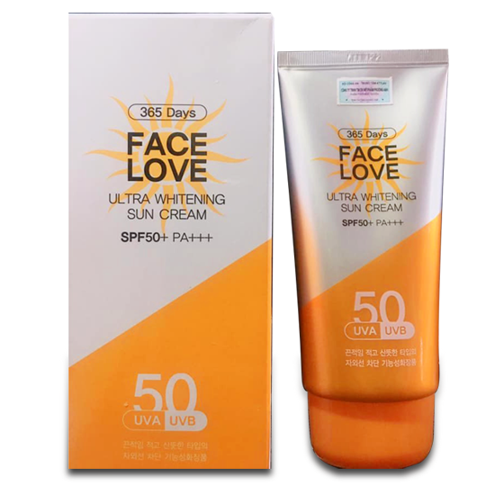KEM CHỐNG NẮNG ULTRA WHITENING SUN CREAM FACE LOVE SPF50+ PA+++ 70ml