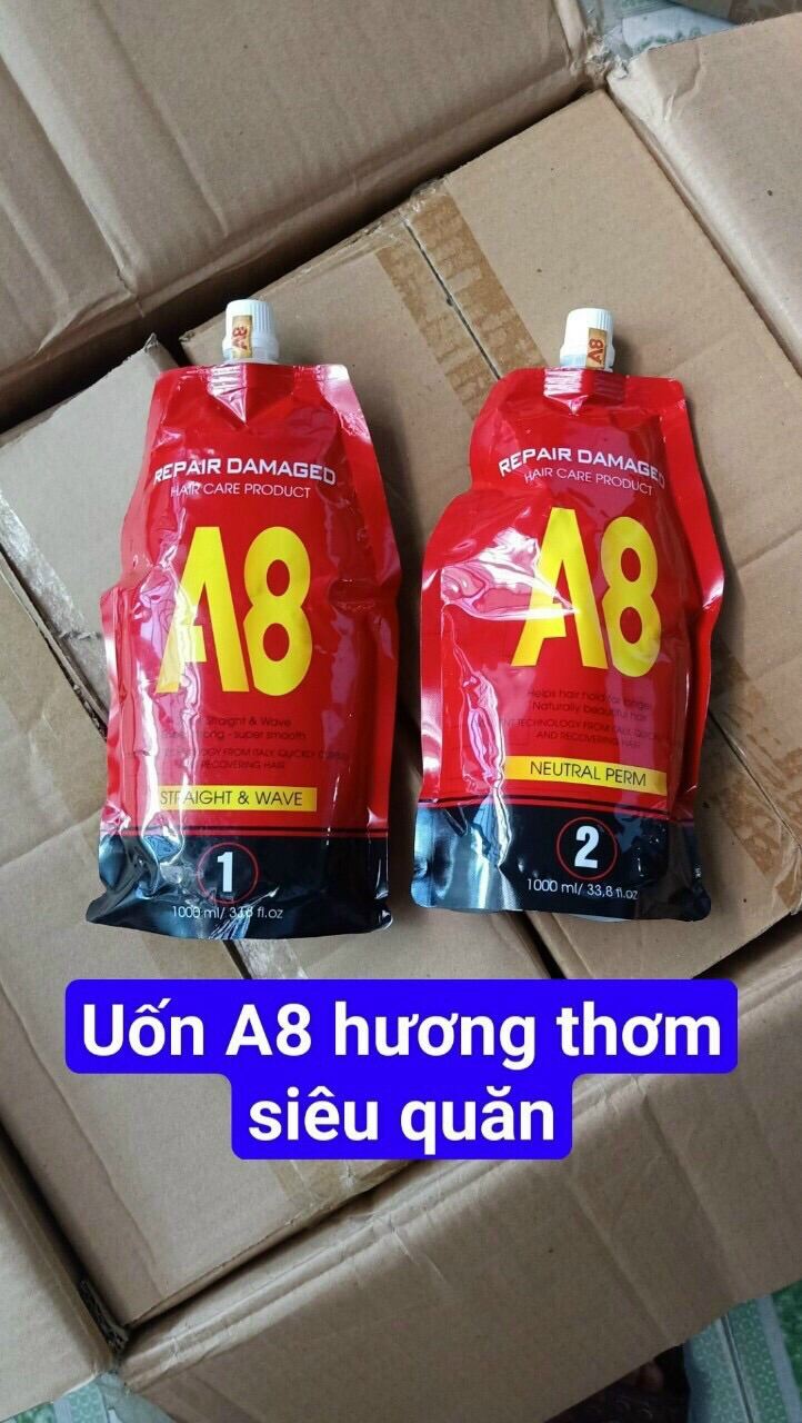 Uốn Duỗi collagen A8 1000ml*2 - chọn trong phân loại uốn hoặc duỗi - sản phẩm chuyên dùng cho salon