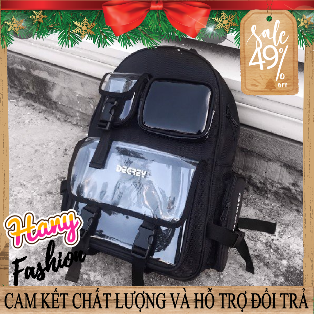 [ Full tag hãng] Balo Basic Backpack Degrey được tặng kèm giấy thơm và hoa Kikikaikai mẫu hot 2022 BL29 || Hany Shop