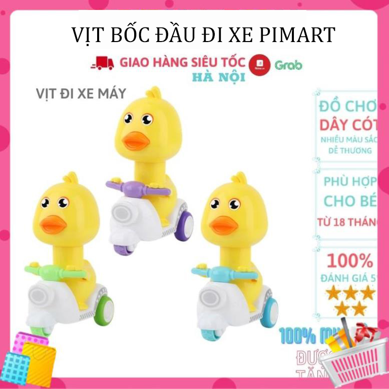 Xe vịt đi đồ chơi cho bé chơi-Đồ chơi trẻ em xe vịt ấn đầu chạy đồ chơi ấn cót vui vẻ-The world wallet store Đồ chơi Trò chơi truyền thống Trò chơi trên sàn cho trẻ