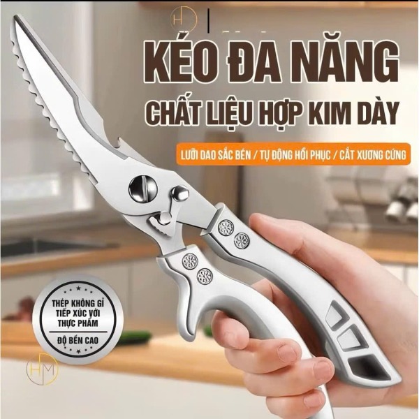 Kéo cắt gà cao cấp,thép không rỉ, Kéo làm bếp đa năng loại xịn của đức thiết kế mới cộng lực mạnh mẽ.