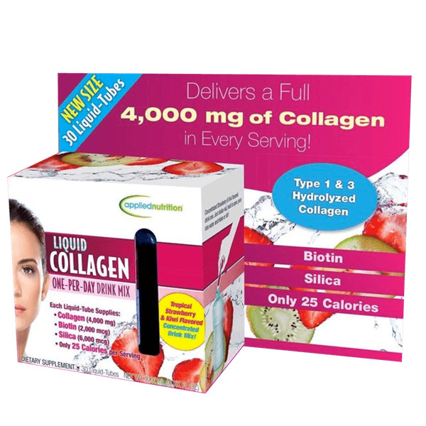 Thực phẩm bổ sung Collagen Ống Applied Nutrition Liquid Collagen 4000mg 30 tubes nhập Mỹ