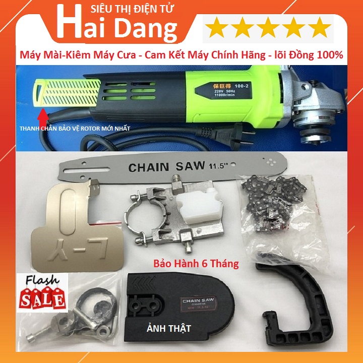 Máy Mài, Combo Máy Mài Lưỡi Cưa Xích, Máy Cắt Cầm Tay, Máy Mài Góc, Máy Mài Cầm Tay BJD 1100W Hàng Nội Địa Trung Quốc - Bảo Hành 6 Tháng