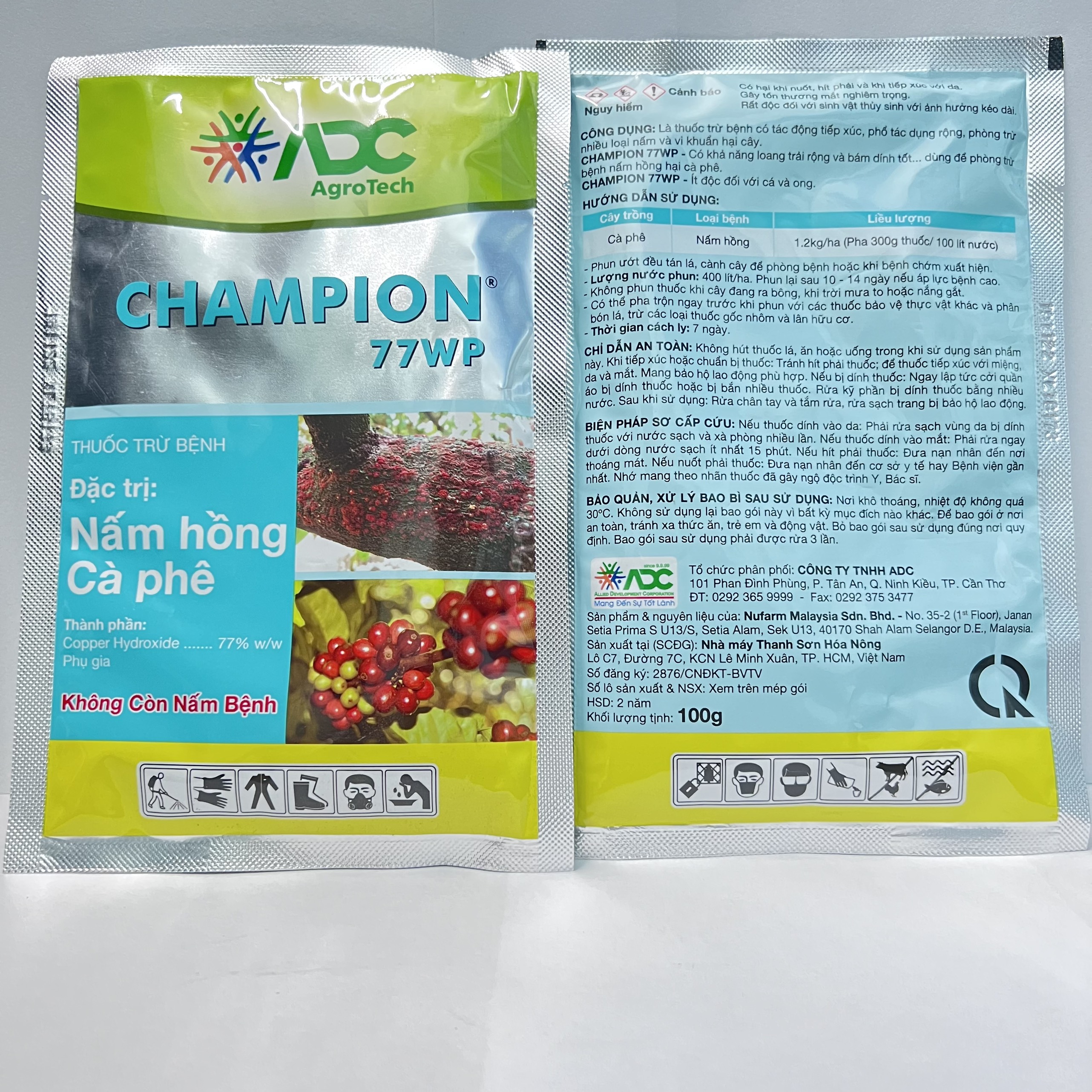 Champion trừ nấm hồng mai vàng Champion 77WP chuyên nấm hồng. Hiệu quả loại bỏ nấm, vi khuẩn trên Mai vàng